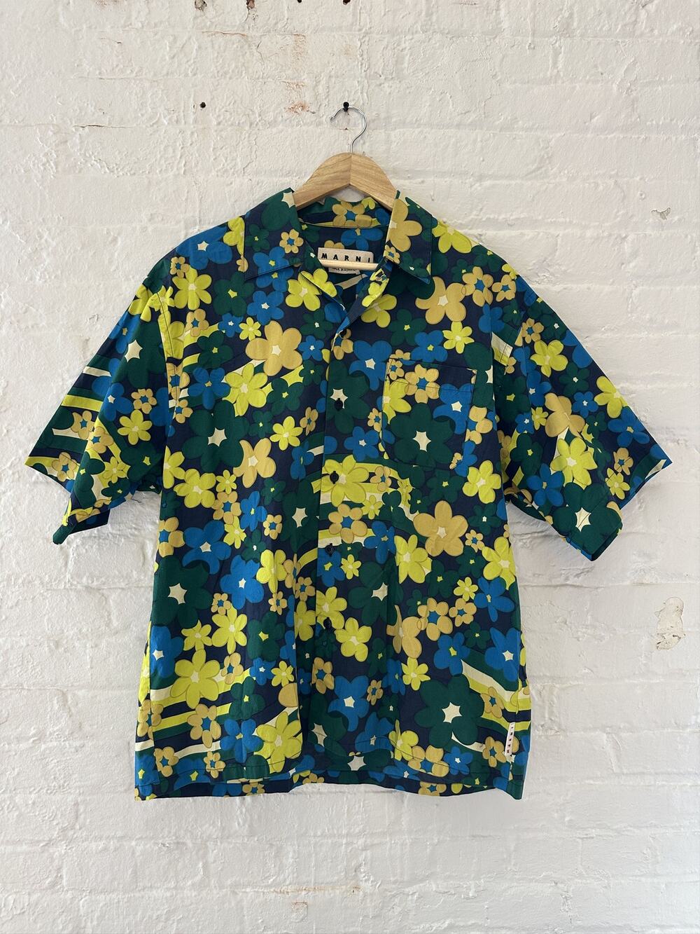 Marni Floral Camp Collar Shirt